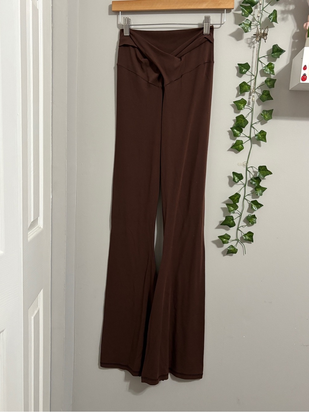 Aerie Brown High-Waist Flared Pants